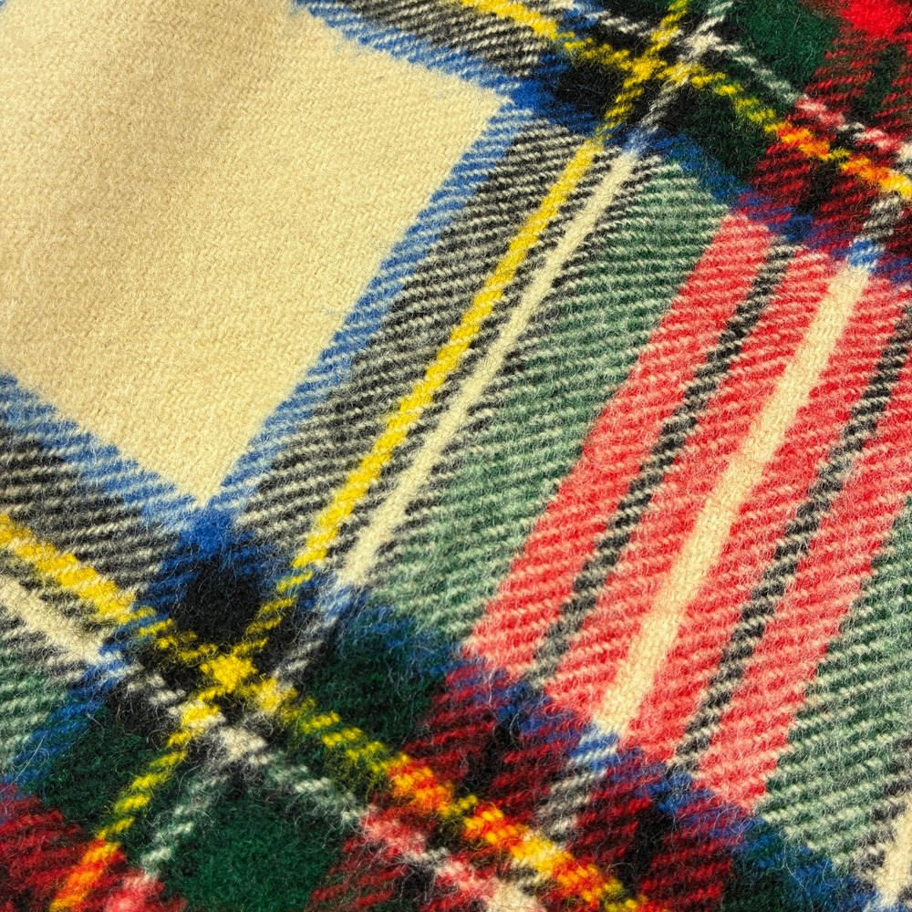 VTG Tartan Plaid Wool Blanket Throw Macys Made in Scotland Dress Stewart - Picture 3 of 6